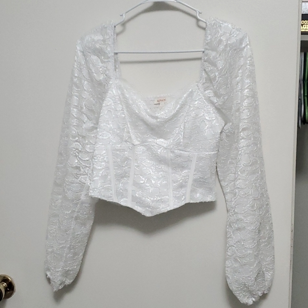 A. PEACH crop top